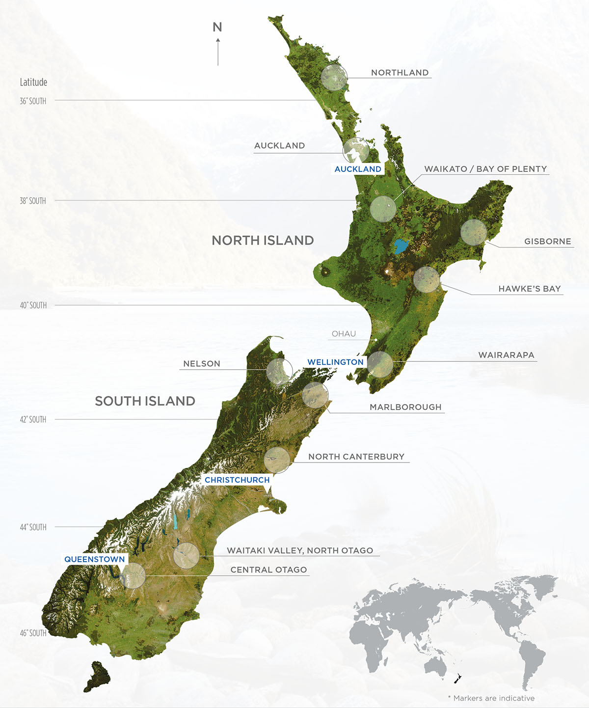 NEW ZEELAND WINE REGIONS
